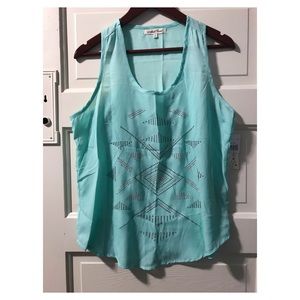 NWT Wishful Park Large Mint Blue Tank Top